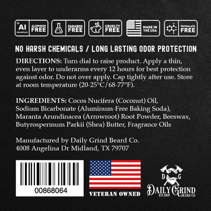 Diesel Fuel Natural Deodorant for Men - Citrus & Bergamot