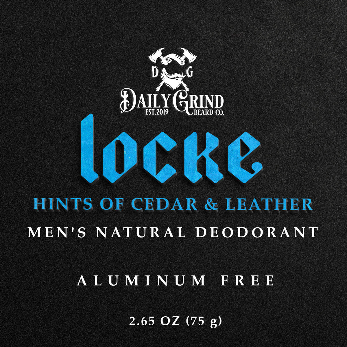Locke Natural Deodorant for Men - Cedar & Leather