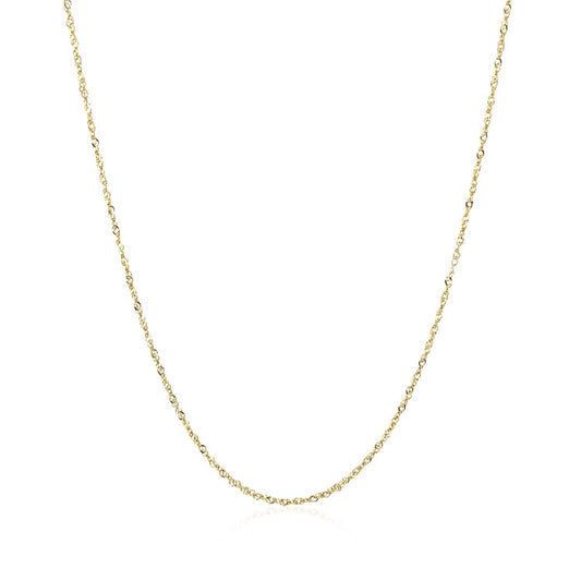 14k Yellow Gold Singapore Chain 0.8mm