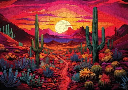 Desert Daze 1000 Piece Jigsaw Puzzle | Trippy Puzzle Co