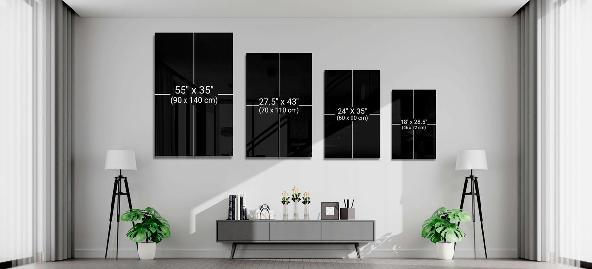 Keep It Simple Red Black Letters Glass Wall Art Otarealm