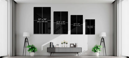 Keep It Simple Red Black Letters Glass Wall Art Otarealm