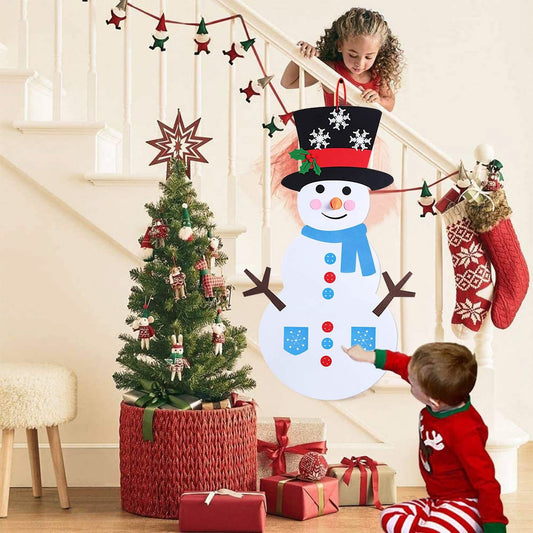 DIY Felt Christmas Hanging Decorations Kits with 54 Piece Detachable Ornaments Otarealm