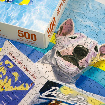 Dog Days Of Summer 500 Piece Jigsaw Puzzle by Springbok Puzzles