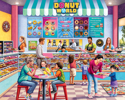 Donut Shop 500 Piece Jigsaw Puzzle by Boardwalk Puzzles