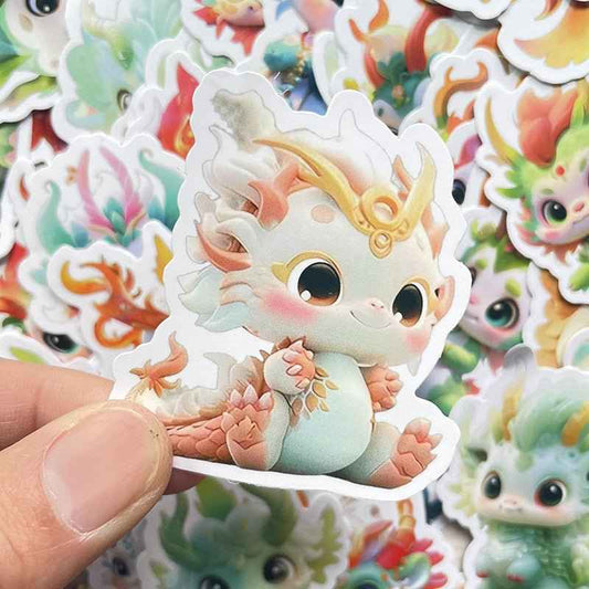 Fantasy Dragon Sticker Pack – 60 Waterproof Mythical Designs