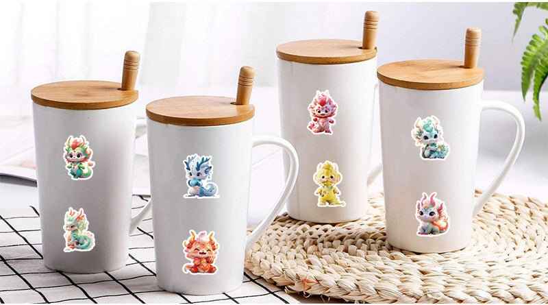 Fantasy Dragon Sticker Pack – 60 Waterproof Mythical Designs