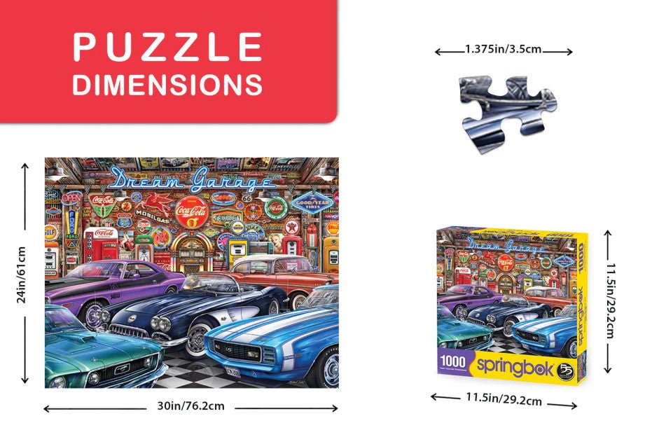 Dream Garage 1000 Piece Jigsaw Puzzle by Springbok Puzzles - Classic Car Puzzle