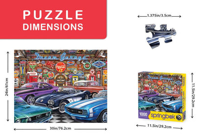 Dream Garage 1000 Piece Jigsaw Puzzle by Springbok Puzzles - Classic Car Puzzle