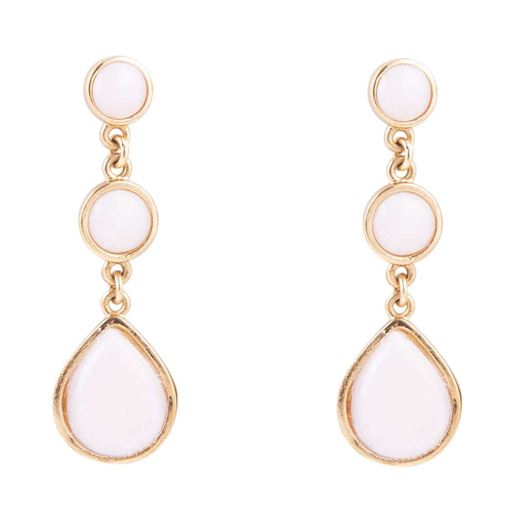 Drops of Pink Opal Earrings Otarealm