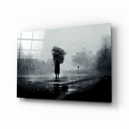 Loneliness Glass Art  || Designer Collection