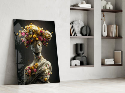 Abandoned Statue Glass Art  || Designer Collection
