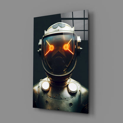 Robotic View Glass Wall Art  || Designer Collection