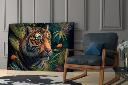 Trap Behind Flowers Glass Wall Art  || Designers Collection