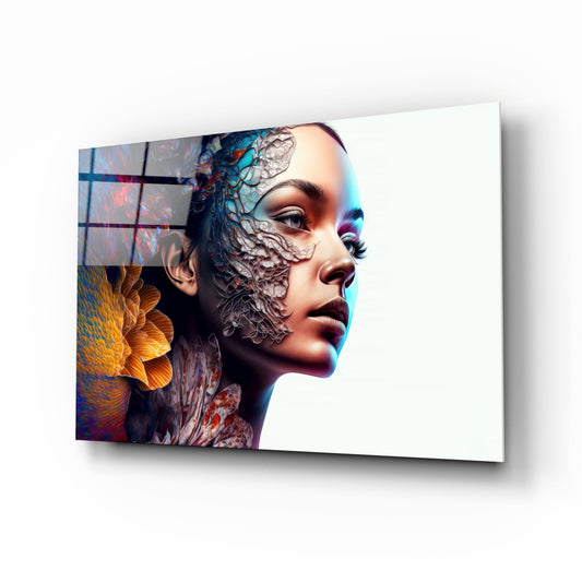 Transmutation to Beauty Glass Wall Art || Designer Collection