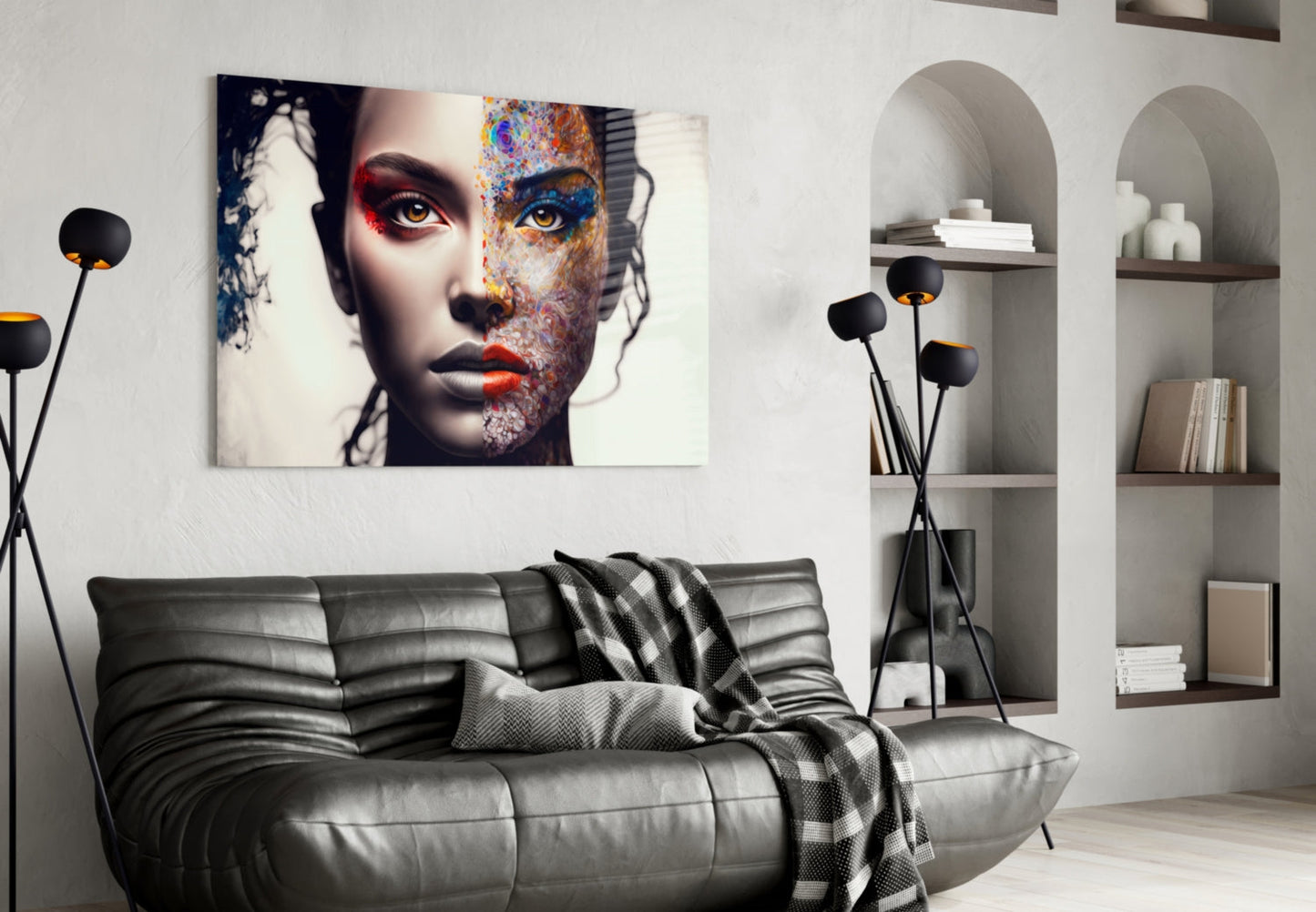 From Cartoon to Reality Glass Wall Art  || Designer Collection