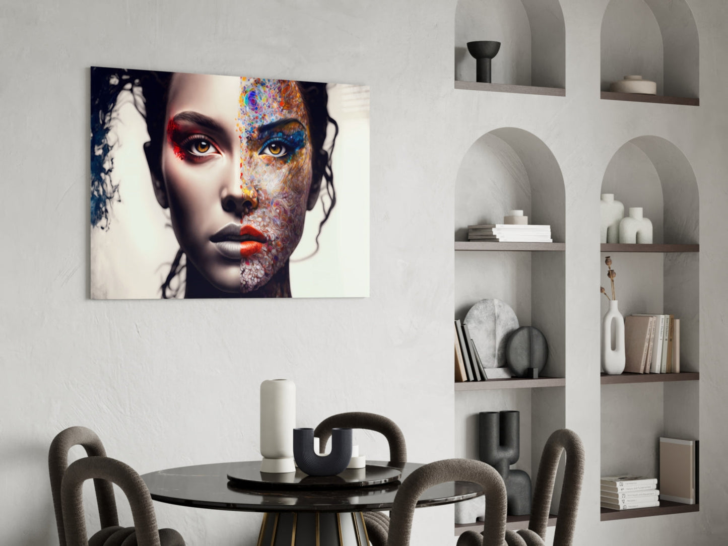 From Cartoon to Reality Glass Wall Art  || Designer Collection