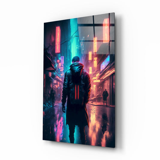 Cyberpunk Glass Wall Art  || Designers Collection