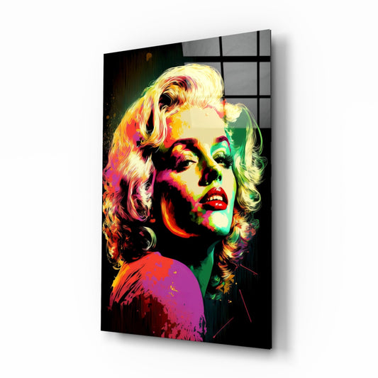 Rainbow Pop Blonde Icon Glass Wall Art