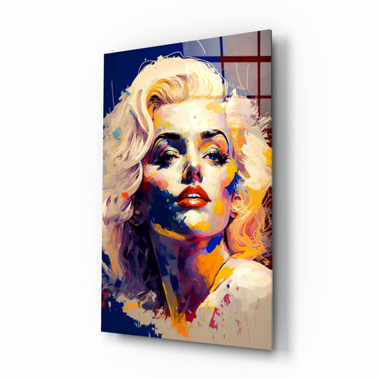 Blue Palette Blonde Icon Glass Wall Art