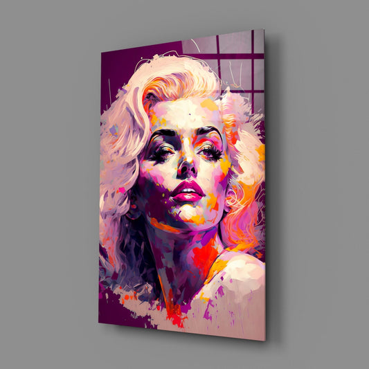 Purple Palette Blonde Diva Glass Wall Art