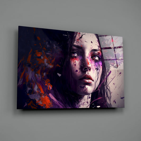 Beauty of a Sadness Glass Wall Art  || Designer Collection