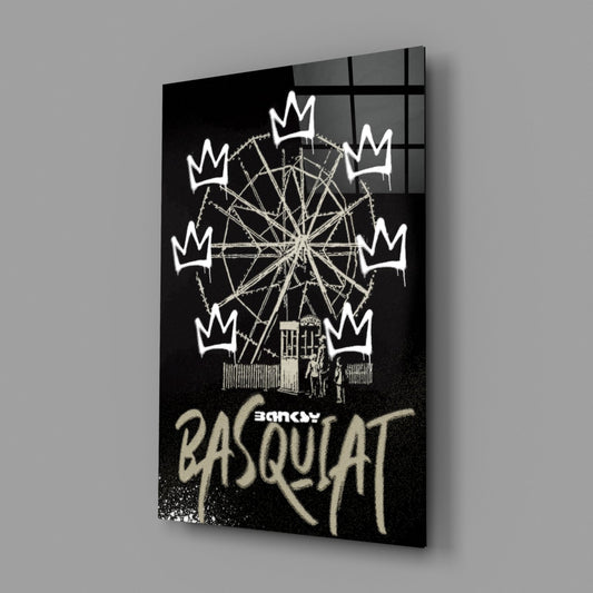 Street Stencil Meets Neo-Expressionist Glass Wall Art || Designer Collection
