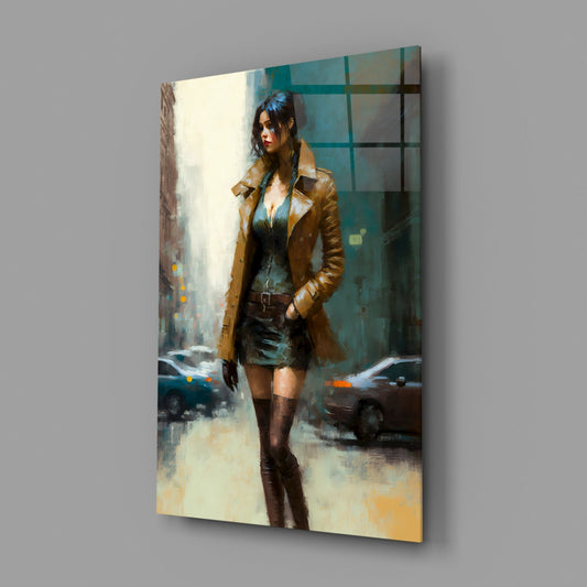 Pose Womanly Glass Wall Art || Designer Collection