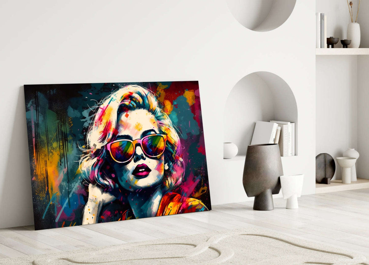 Rainbow Lens Sunglasses Splatter Face Glass Wall Art Otarealm