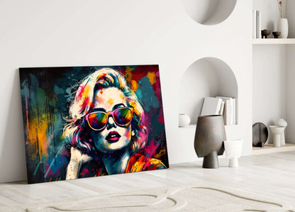 Rainbow Lens Sunglasses Splatter Face Glass Wall Art Otarealm