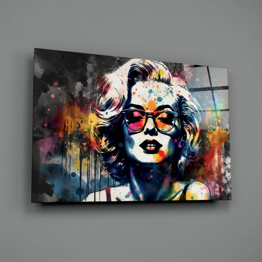 Retro Screen Siren Glass Wall Art || Designer Collection