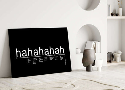 Black Background Laughter Scale Glass Wall Art Otarealm