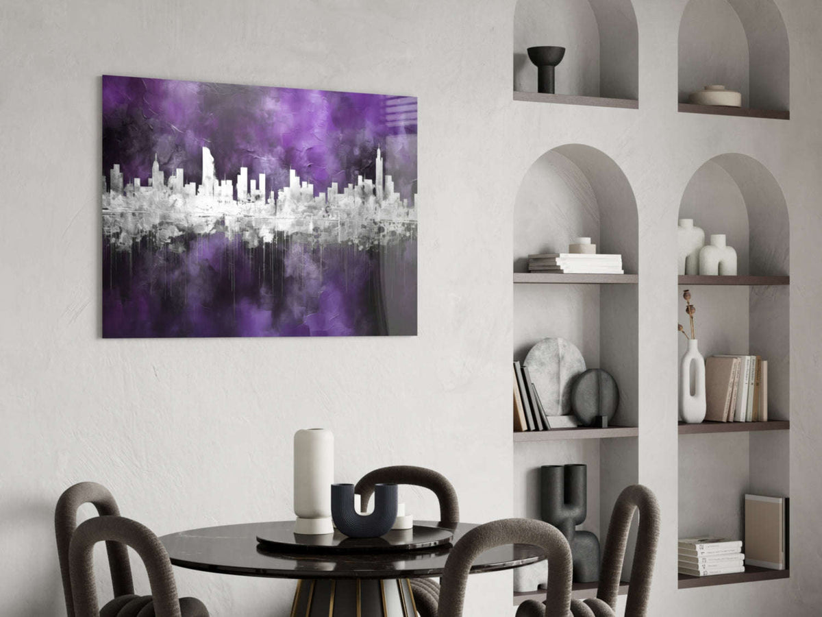 City Silhouette  Glass Wall Art || Designer Collection Otarealm