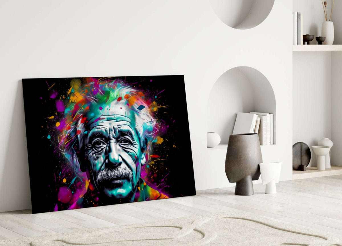 Iconic Physicist Glass Wall Art || Designer Collection Otarealm