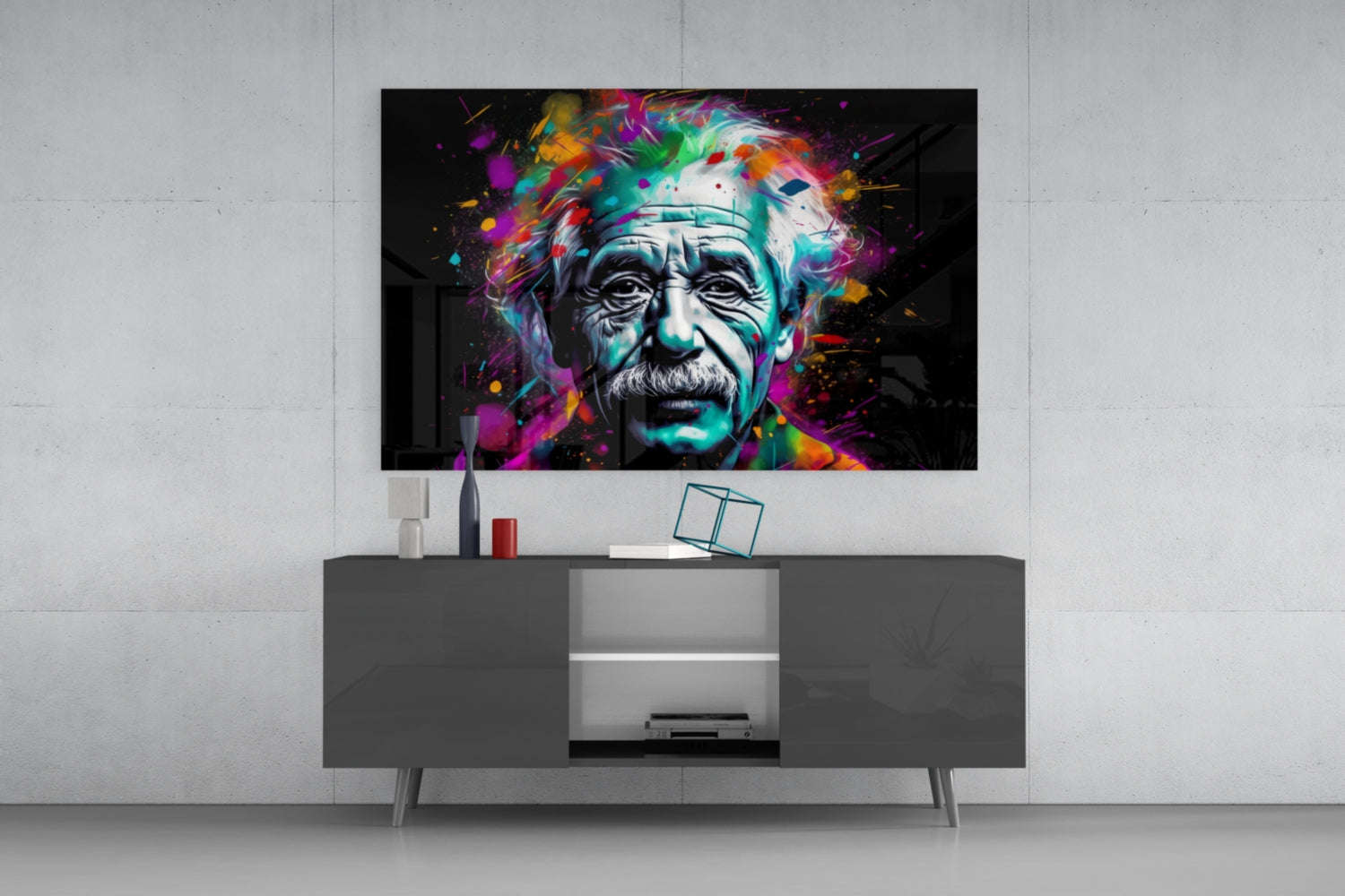 Iconic Physicist Glass Wall Art || Designer Collection Otarealm