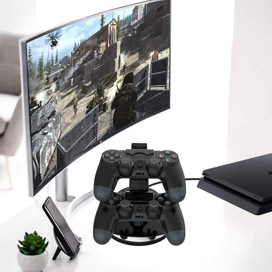 Dual USB Fast Charging Station and LED Indicator for Sony PS4 Controller Otarealm