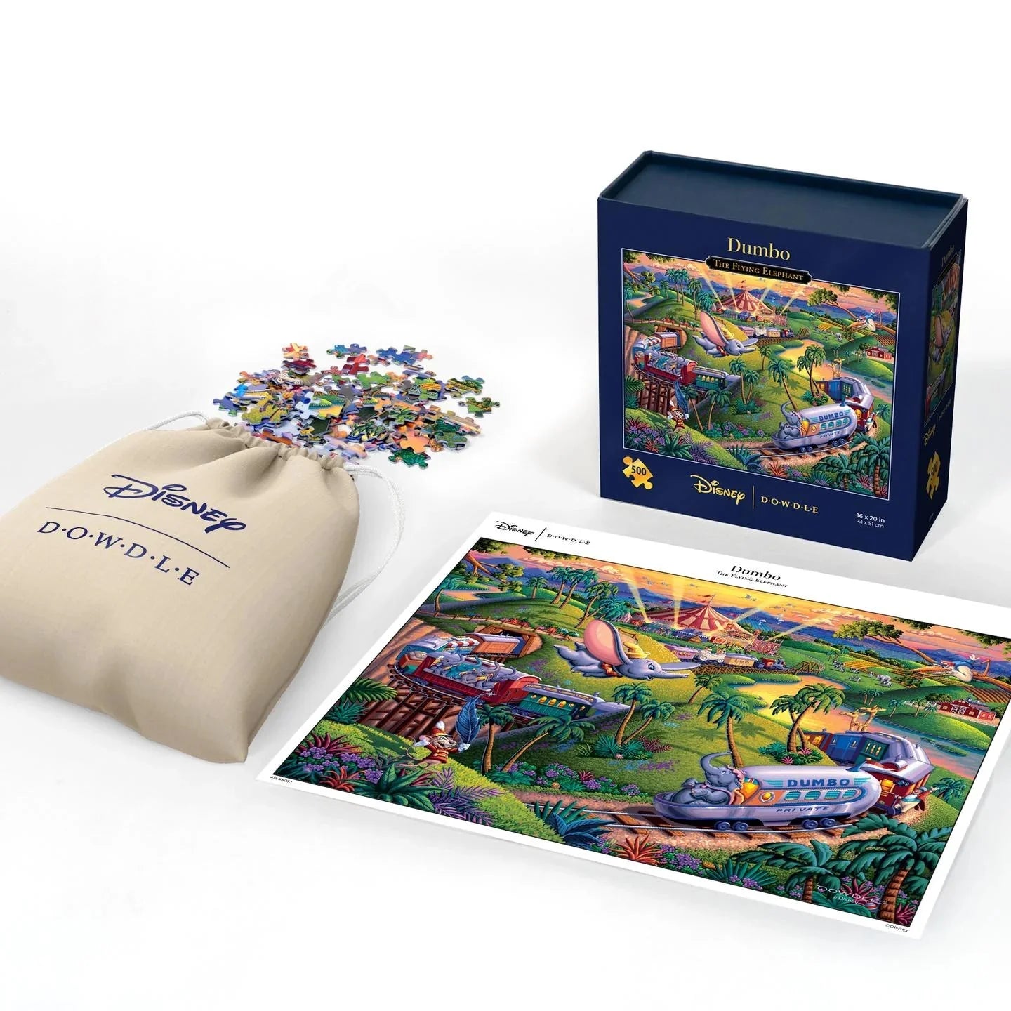 Dumbo The Flying Elephant 500 Piece Jigsaw Puzzle | Dowdle Puzzles