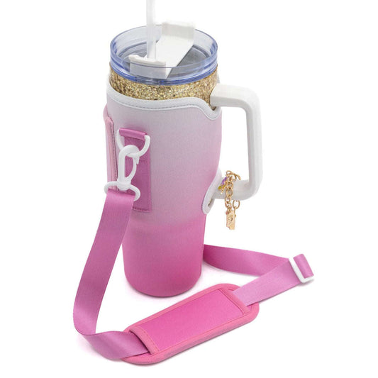Pretty In Pink Stainless Tumbler Carrier Sleeve Otarealm