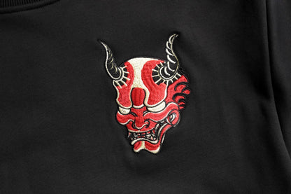 SW9060 Red Oni Embroidered Sweater