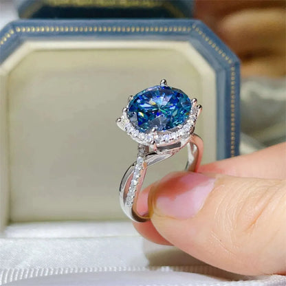 5 Carat Moissanite Halo Engagement Ring Otarealm