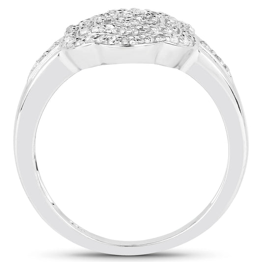 14K Yellow Gold Plated 0.29 Carat Genuine White Diamond .925 Sterling Silver Ring
