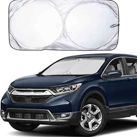 EcoNour Car Windshield Sun Shade with Storage Pouch Otarealm