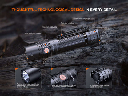 Fenix PD36R V2 Compact Rechargeable Tactical Flashlight - 1700 Lumens Otarealm
