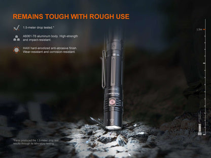 Fenix PD36R V2 Compact Rechargeable Tactical Flashlight - 1700 Lumens Otarealm