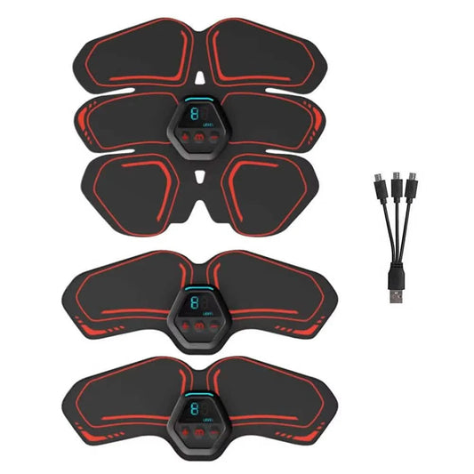 EMS Muscle Stimulator LCD Screen USB Rechargeable Portable Trainer