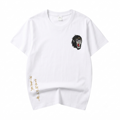 ET518 Raging Monkey Embroidered Tee