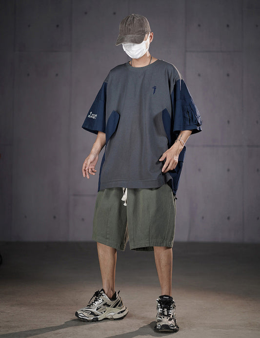 HiT38 Double Patchwork I-Tech Tee