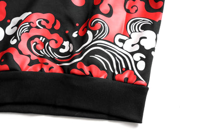 SW9060 Red Oni Embroidered Sweater