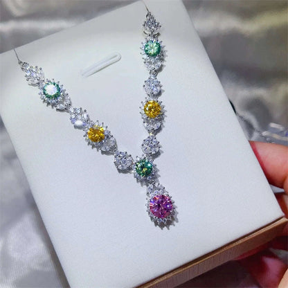 3.5 Carat Moissanite 925 Sterling Silver Necklace Otarealm