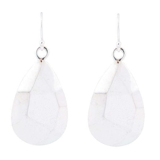 Faceted Sterling Silver Drop Earrings Otarealm